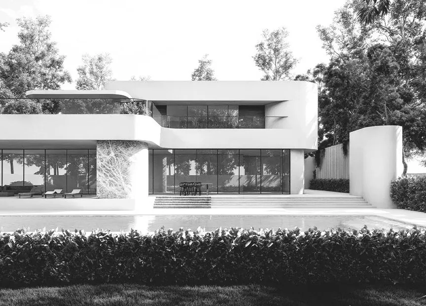 White contemporary house