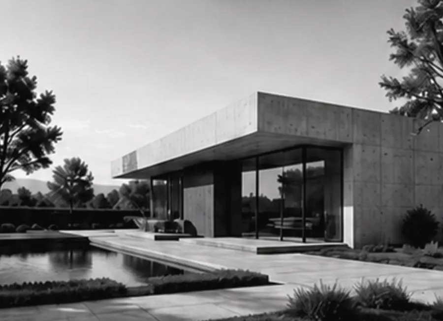 Concrete house exterior
