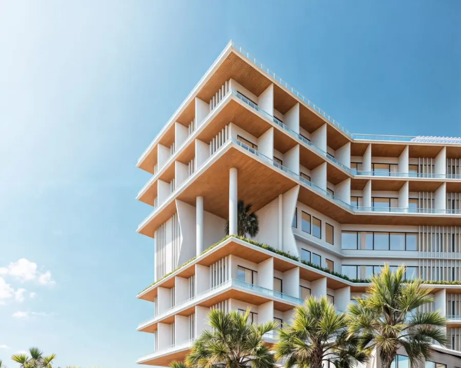 Coastal hotel facade