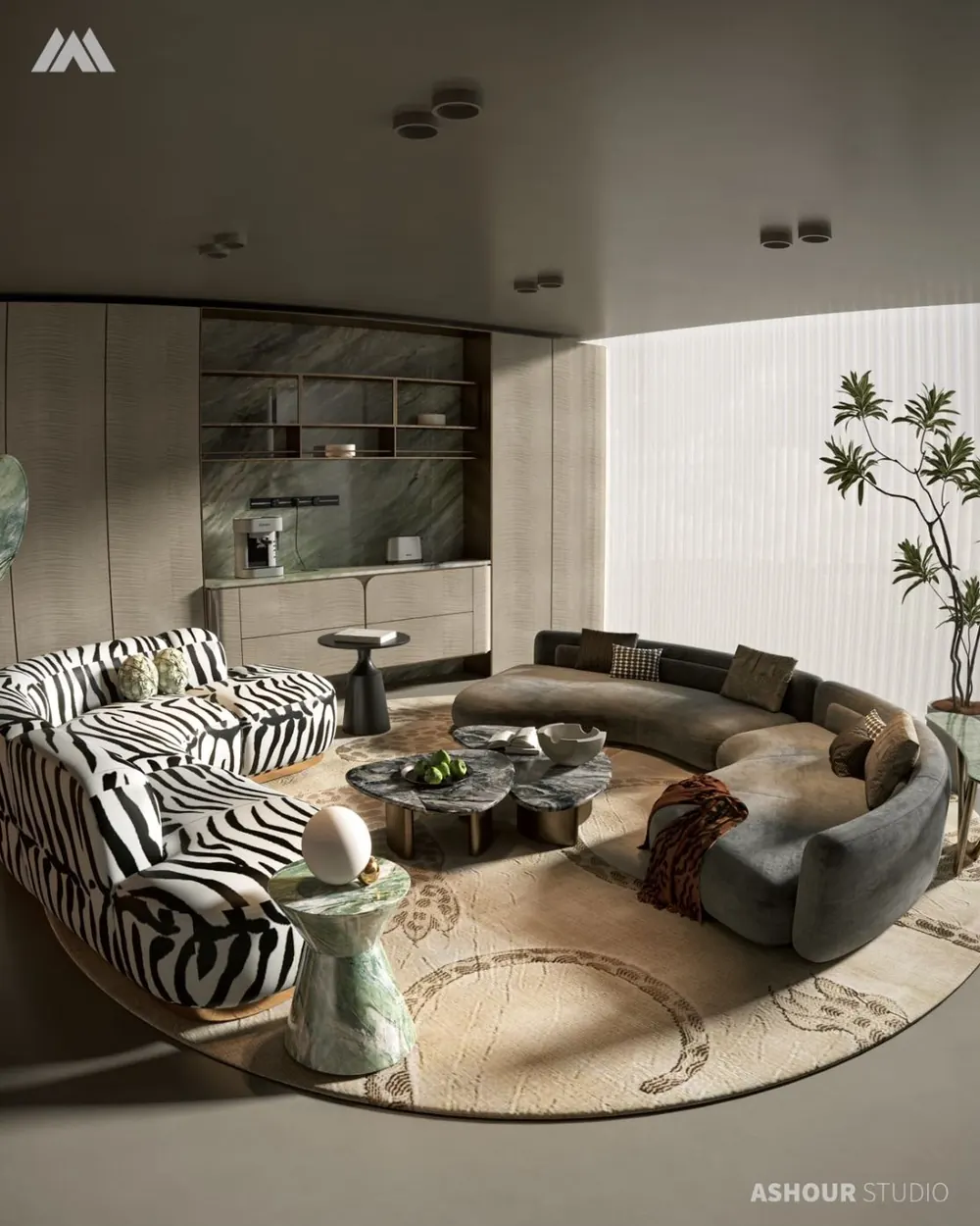Contemporary Living Room by Ashour Studio