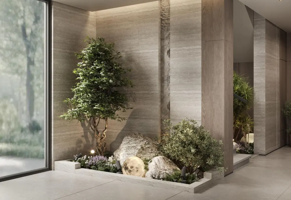 Indoor Garden Entrance by Ashour Studio