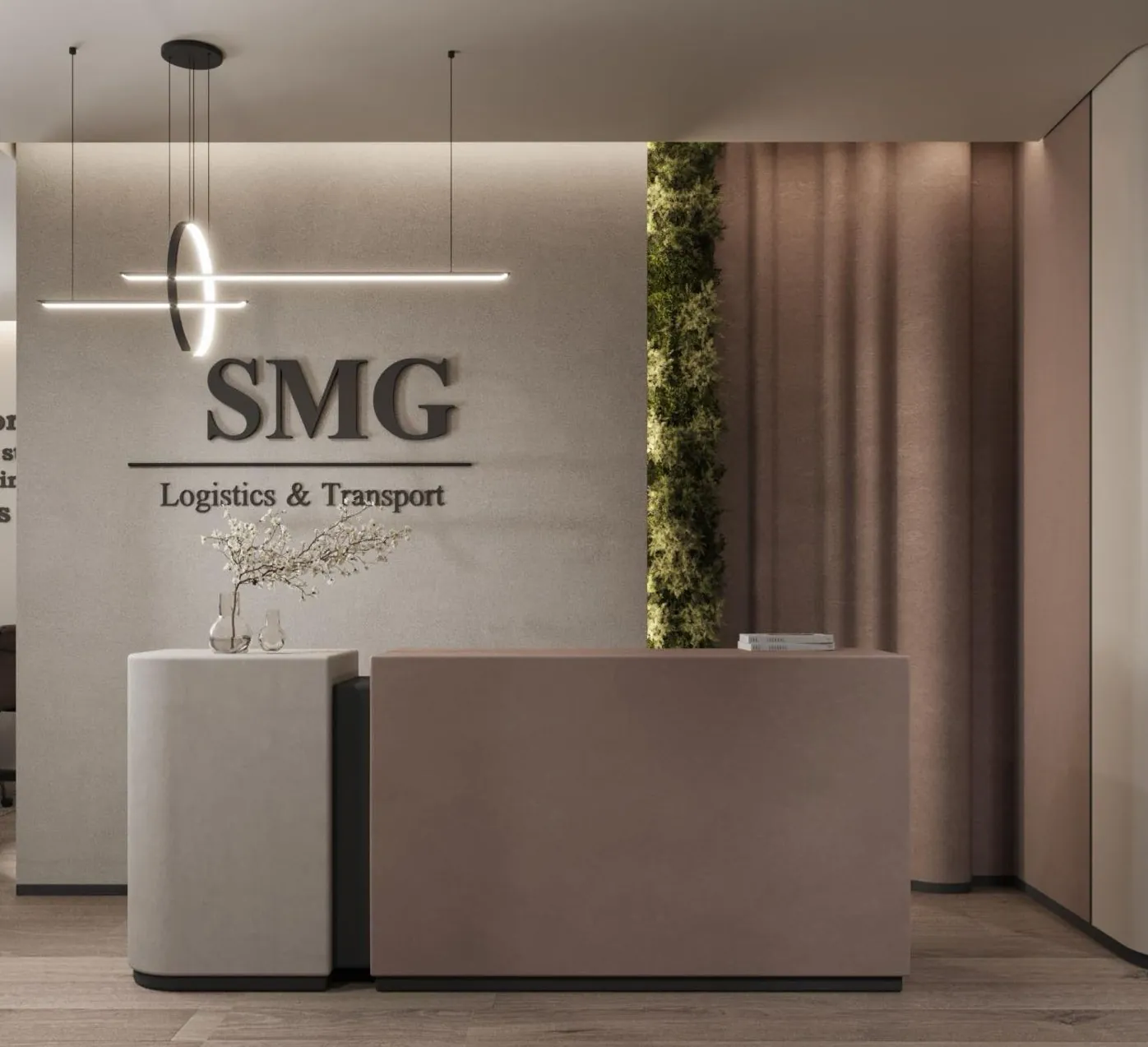 Office reception for SMG Logistics and Transport