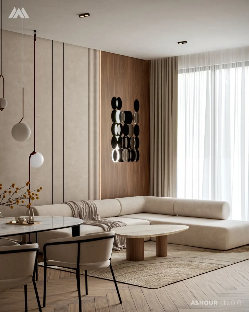 Warm Minimal Apartment by Ashour Studio